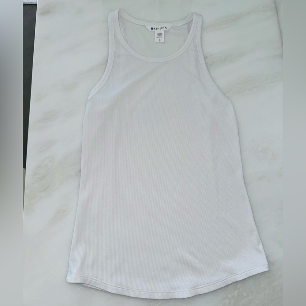 NWOT Signature Rib Tank- White - Picture 2 of 5